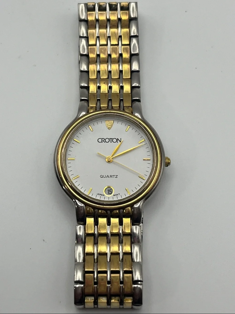 Croton Two-Tone Stainless Steel Watch – Silver & Gold Accents